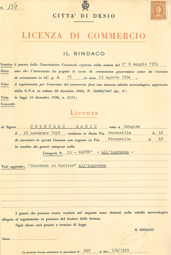 Licenza di Commercio / Desio, 1953